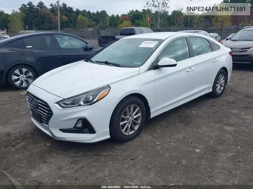 2018 HYUNDAI SONATA VIN 5NPE24AF5JH671551 — фото 2