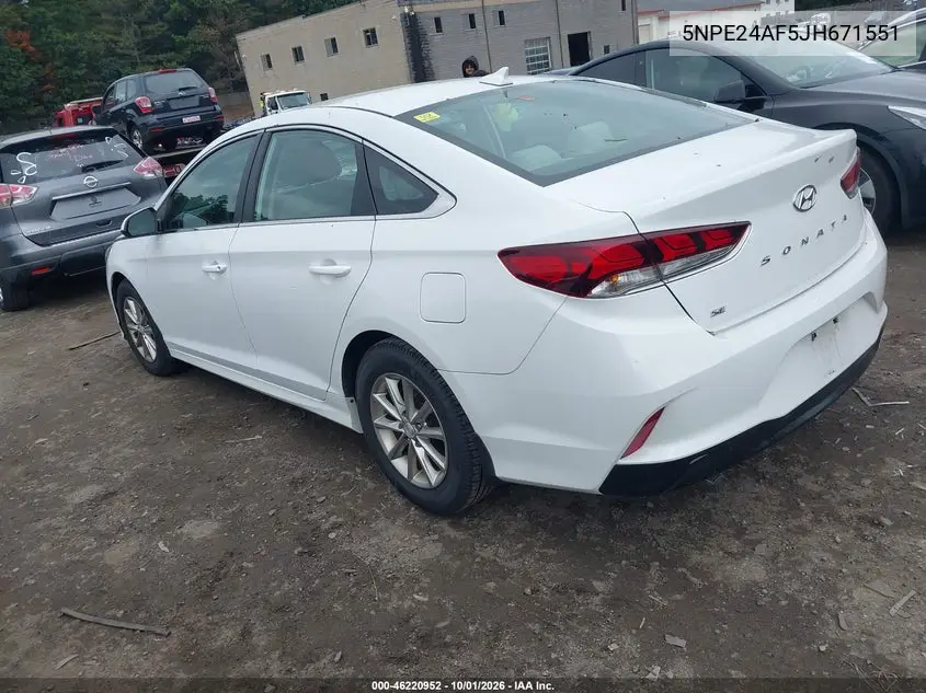 2018 HYUNDAI SONATA VIN 5NPE24AF5JH671551 — фото 3