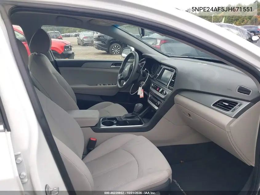 2018 HYUNDAI SONATA VIN 5NPE24AF5JH671551 — фото 5