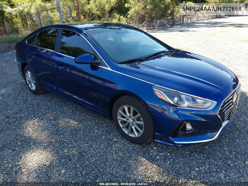 HYUNDAI SONATA 2018, VIN 5NPE24AA7JH712668