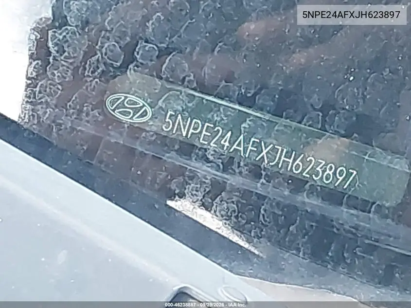 2018 HYUNDAI SONATA VIN 5NPE24AFXJH623897 — фото 17