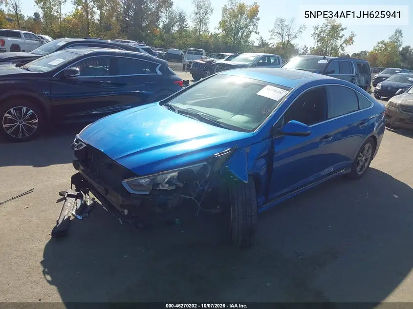 2018 HYUNDAI SONATA VIN 5NPE34AF1JH625941 — фото 2
