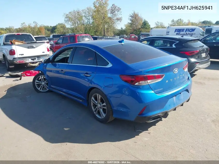 2018 HYUNDAI SONATA VIN 5NPE34AF1JH625941 — фото 3
