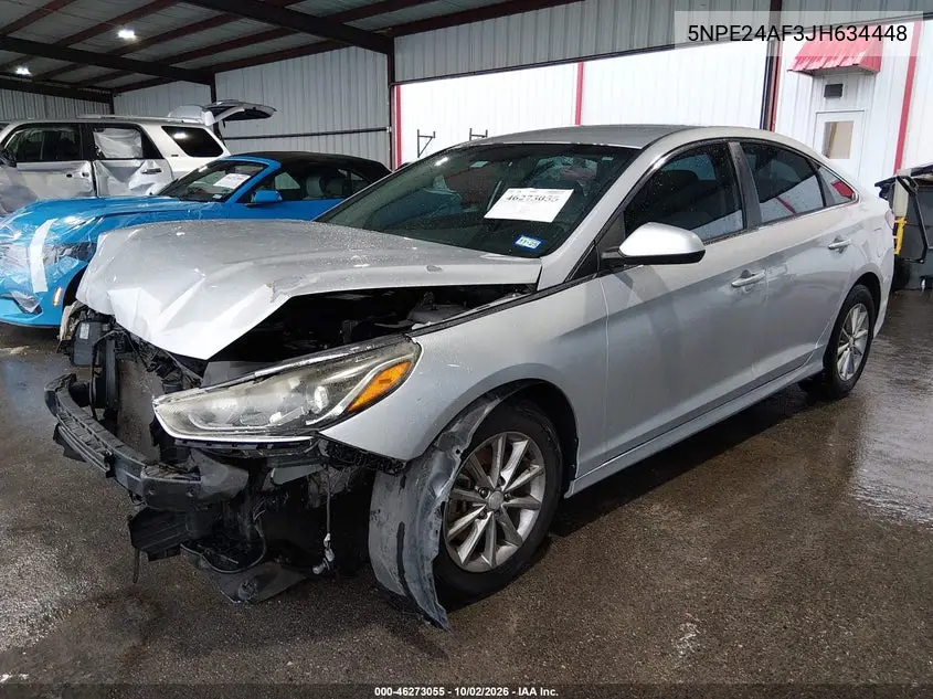 2018 HYUNDAI SONATA VIN 5NPE24AF3JH634448 — фото 2
