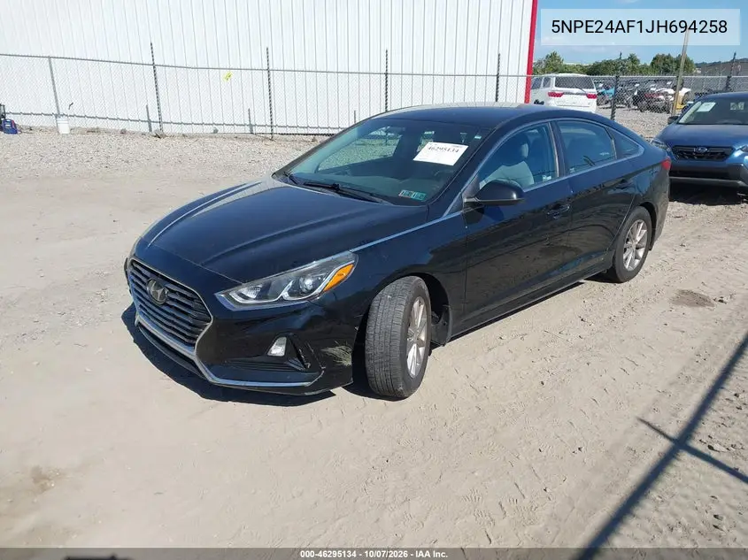 2018 HYUNDAI SONATA VIN 5NPE24AF1JH694258 — фото 2