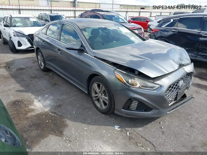 HYUNDAI SONATA 2018, VIN 5NPE34AF4JH717822