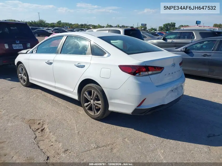 2018 HYUNDAI SONATA VIN 5NPE34AF6JH647532 — фото 3
