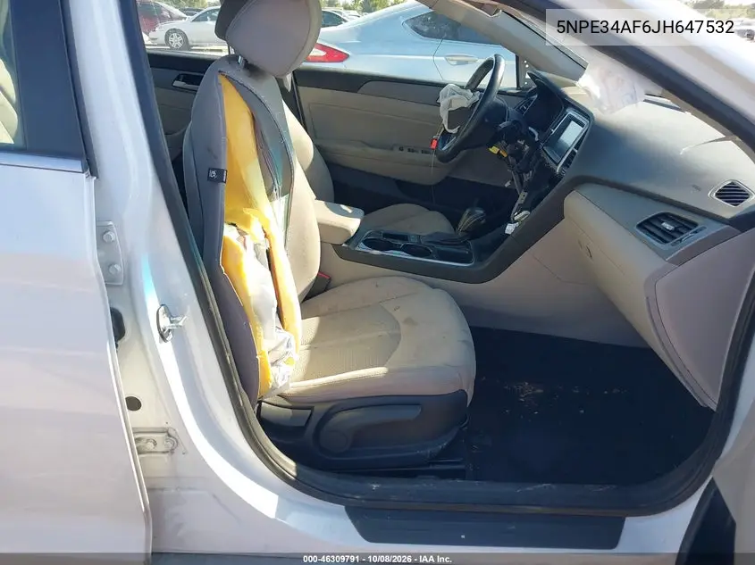 2018 HYUNDAI SONATA VIN 5NPE34AF6JH647532 — фото 5