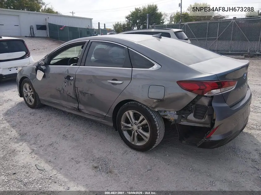 2018 HYUNDAI SONATA VIN 5NPE34AF8JH673288 — фото 3