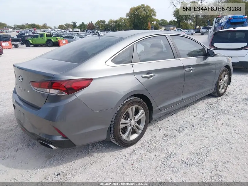 2018 HYUNDAI SONATA VIN 5NPE34AF8JH673288 — фото 4