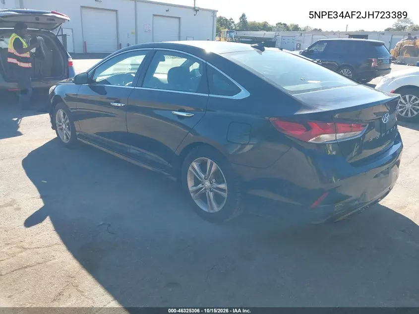 2018 HYUNDAI SONATA VIN 5NPE34AF2JH723389 — фото 3