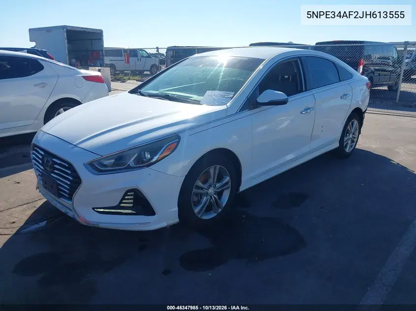 2018 HYUNDAI SONATA VIN 5NPE34AF2JH613555 — фото 2