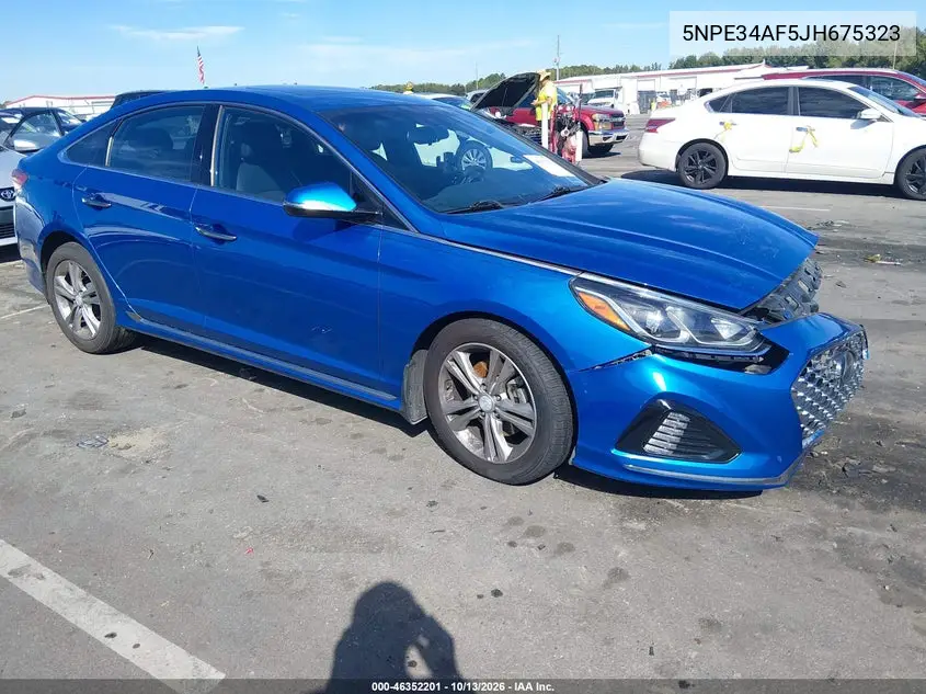 HYUNDAI SONATA 2018, VIN 5NPE34AF5JH675323