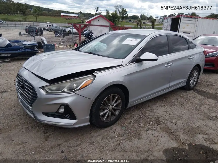 2018 HYUNDAI SONATA VIN 5NPE24AF3JH618377 — фото 2