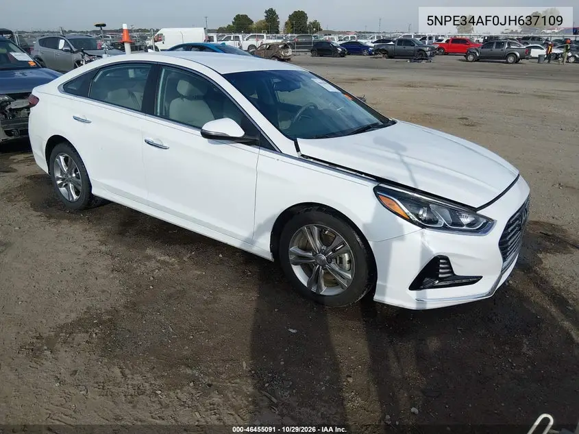 HYUNDAI SONATA 2018, VIN 5NPE34AF0JH637109