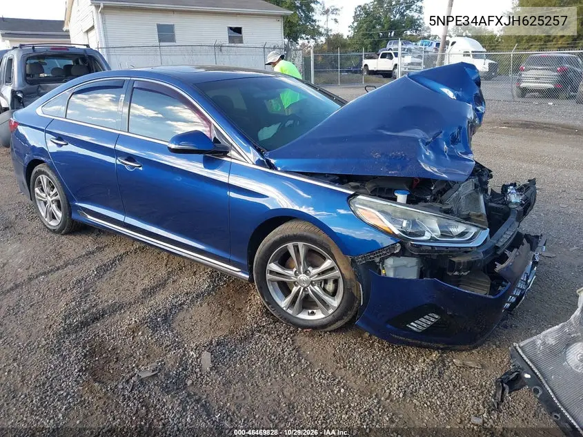 HYUNDAI SONATA 2018, VIN 5NPE34AFXJH625257