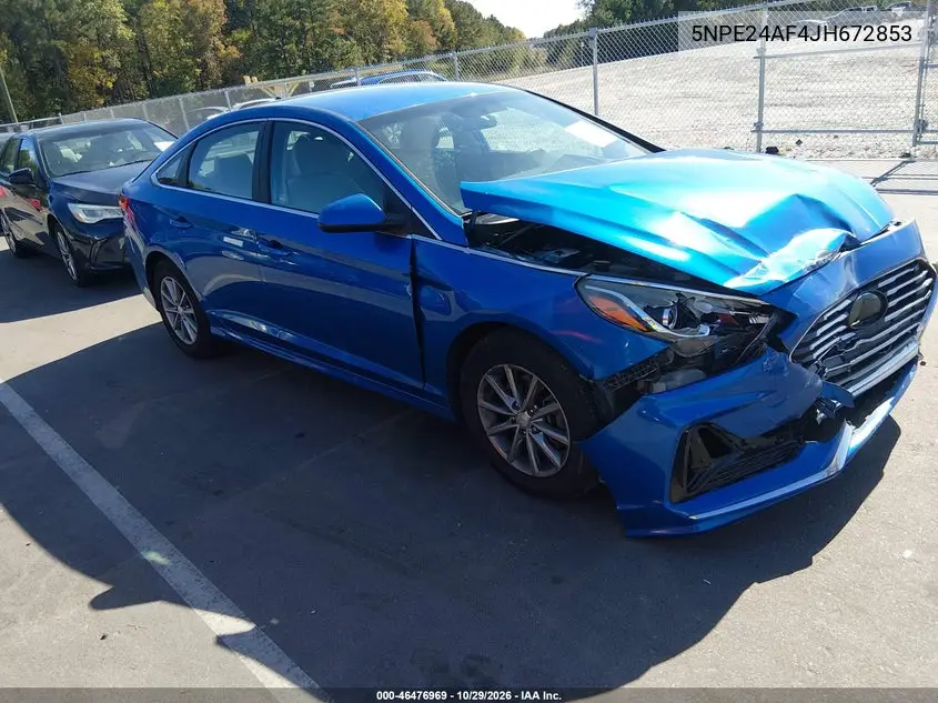 HYUNDAI SONATA 2018, VIN 5NPE24AF4JH672853