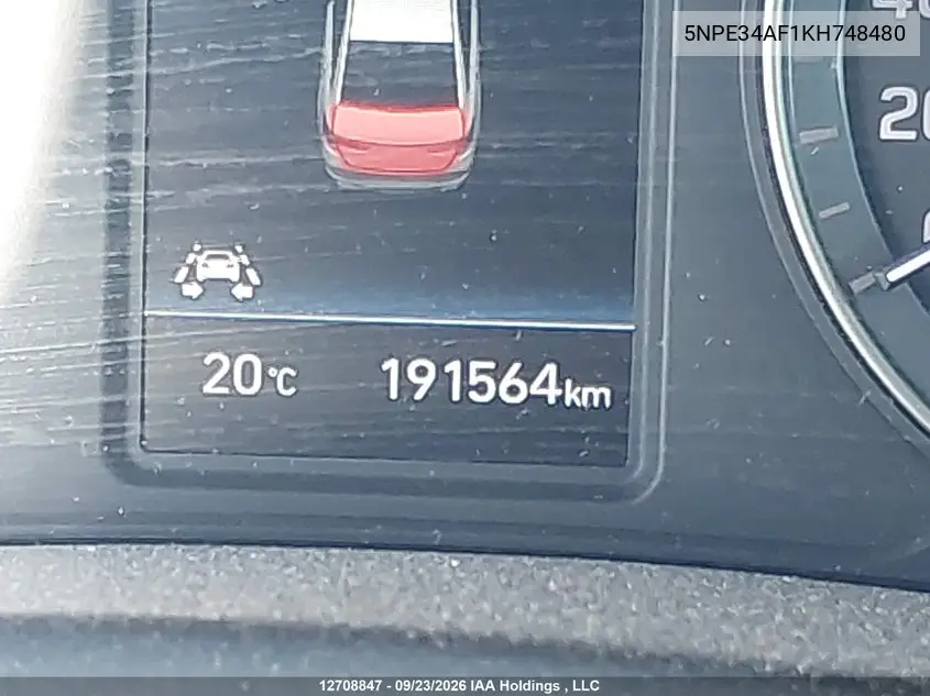 2019 HYUNDAI SONATA VIN 5NPE34AF1KH748480 — фото 16