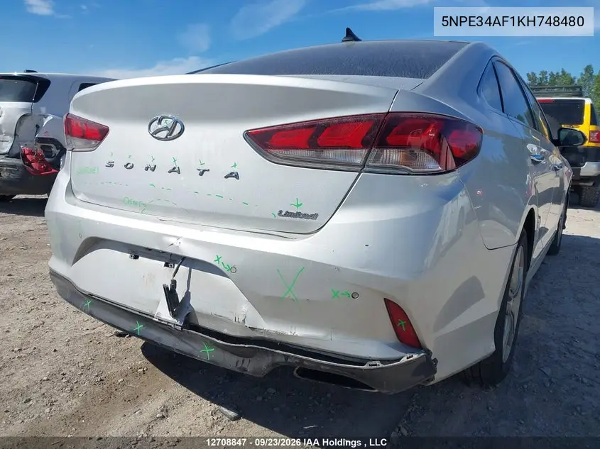 2019 HYUNDAI SONATA VIN 5NPE34AF1KH748480 — фото 19