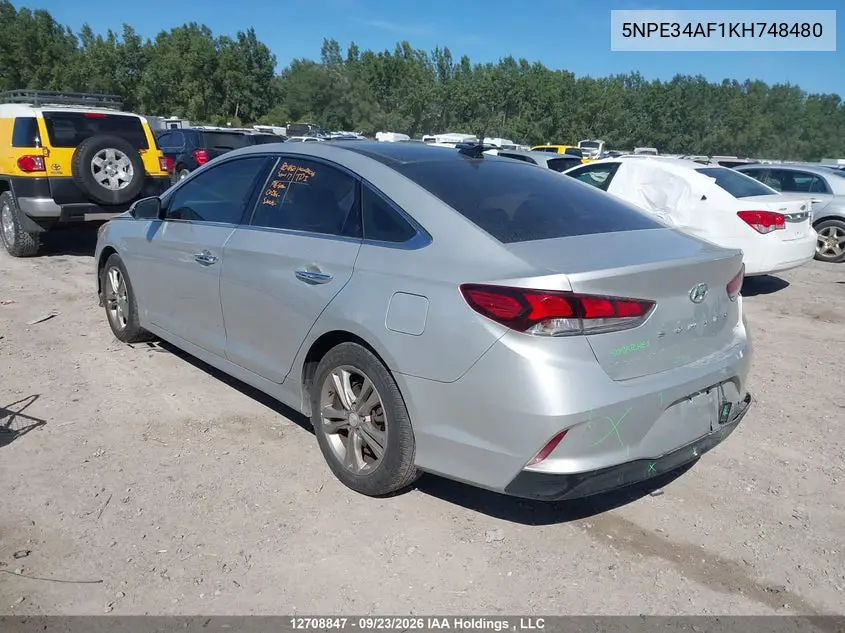 2019 HYUNDAI SONATA VIN 5NPE34AF1KH748480 — фото 3