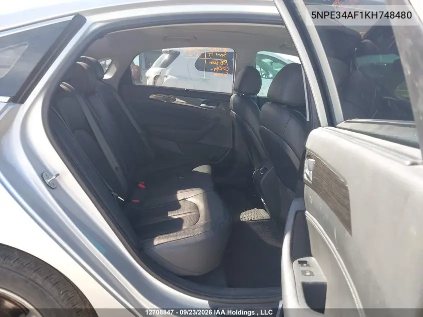 2019 HYUNDAI SONATA VIN 5NPE34AF1KH748480 — фото 8