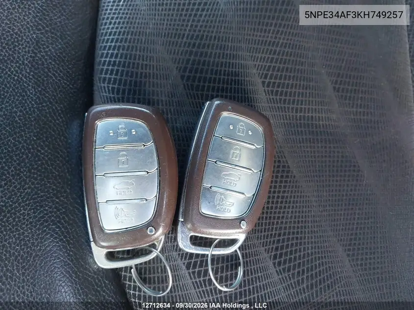 2019 HYUNDAI SONATA VIN 5NPE34AF3KH749257 — фото 11