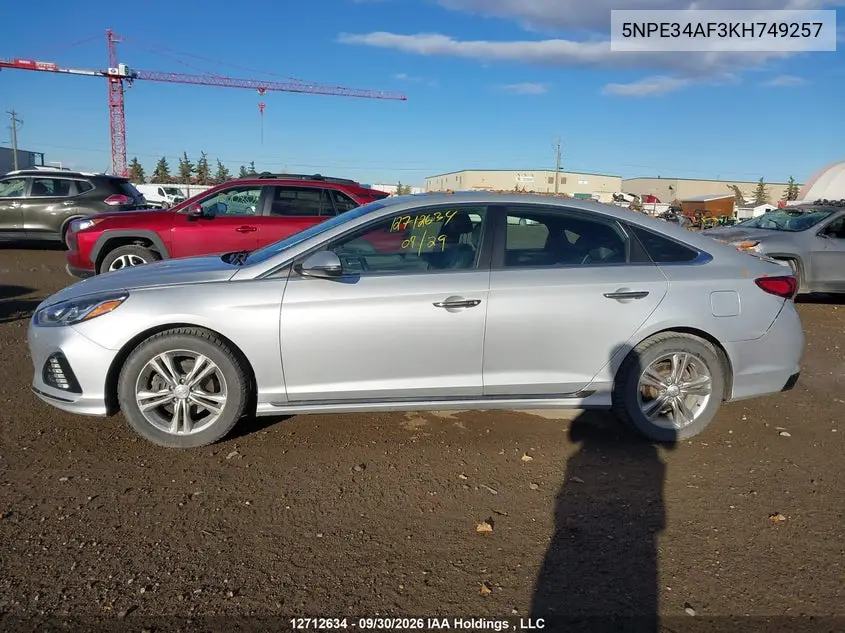 2019 HYUNDAI SONATA VIN 5NPE34AF3KH749257 — фото 14