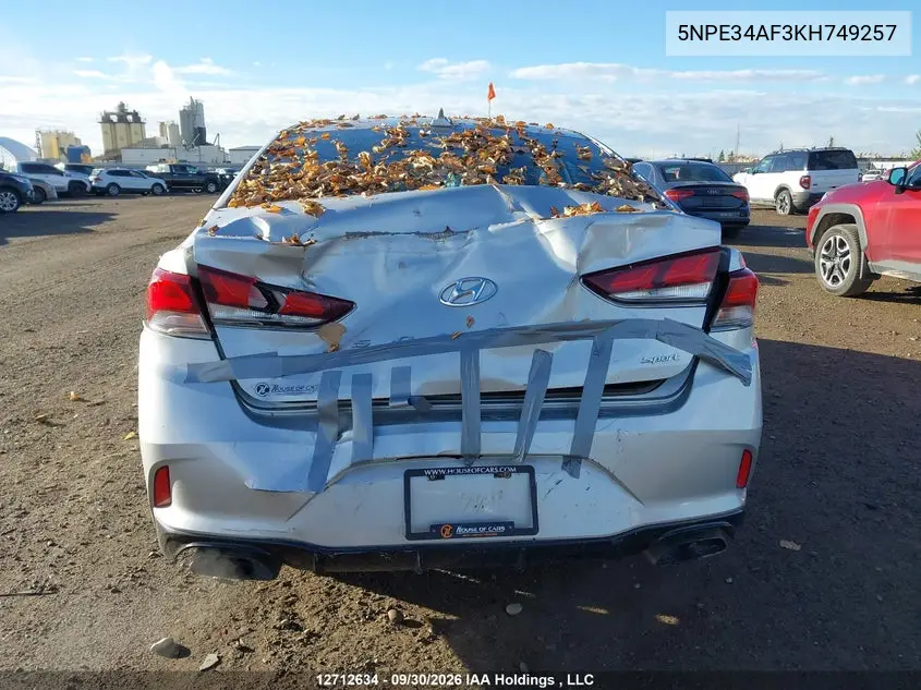 2019 HYUNDAI SONATA VIN 5NPE34AF3KH749257 — фото 16
