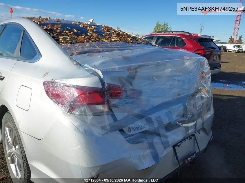 2019 HYUNDAI SONATA VIN 5NPE34AF3KH749257 — фото 22
