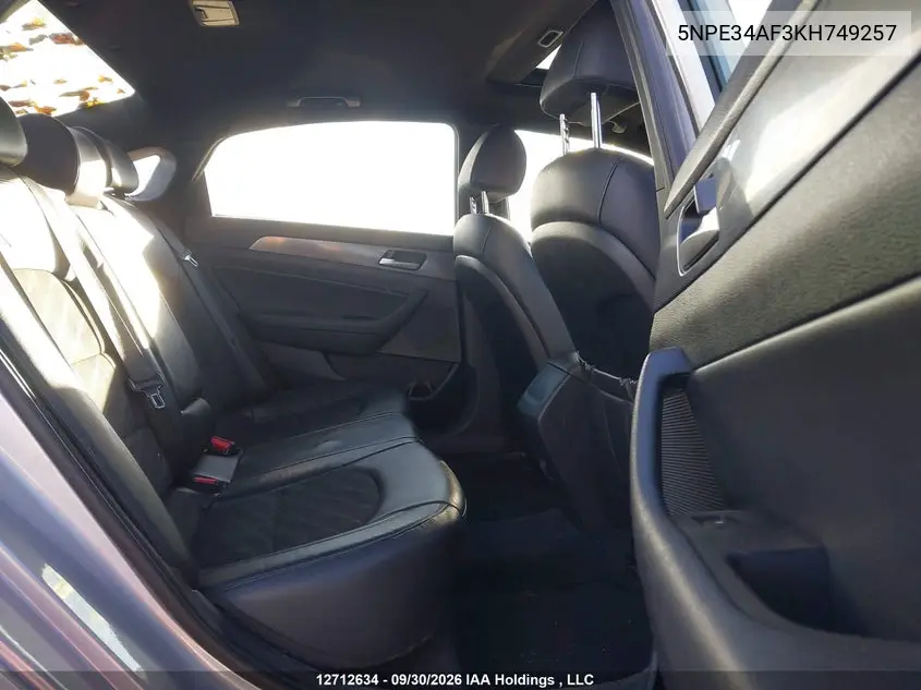 2019 HYUNDAI SONATA VIN 5NPE34AF3KH749257 — фото 8