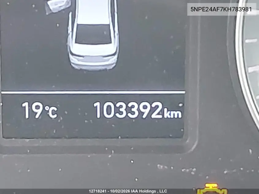 2019 HYUNDAI SONATA VIN 5NPE24AF7KH783981 — фото 15