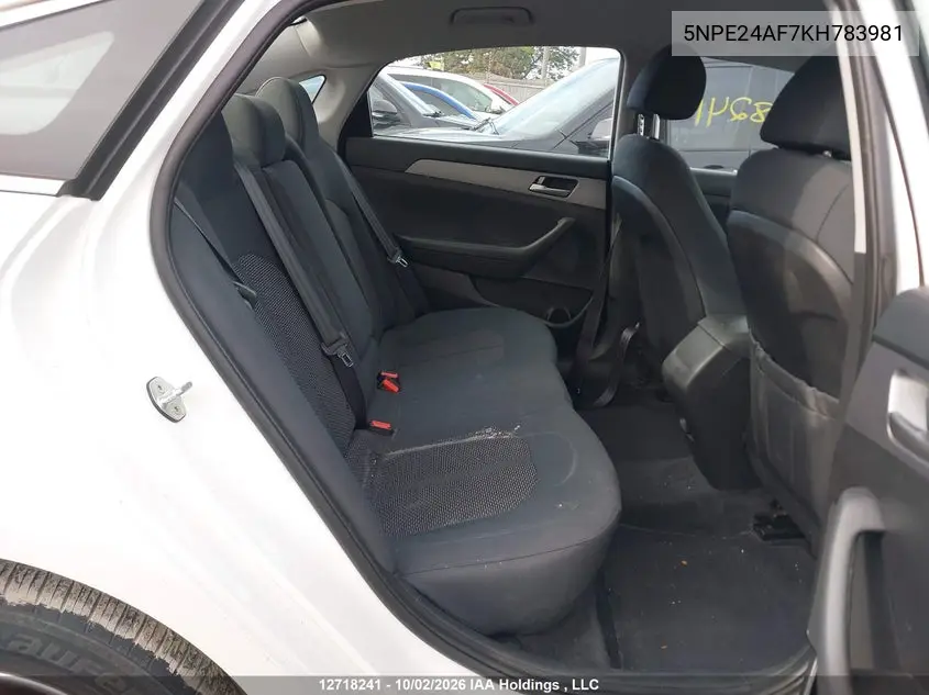 2019 HYUNDAI SONATA VIN 5NPE24AF7KH783981 — фото 8