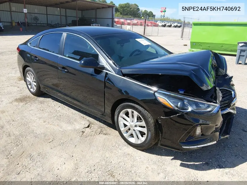 HYUNDAI SONATA 2019, VIN 5NPE24AF5KH740692
