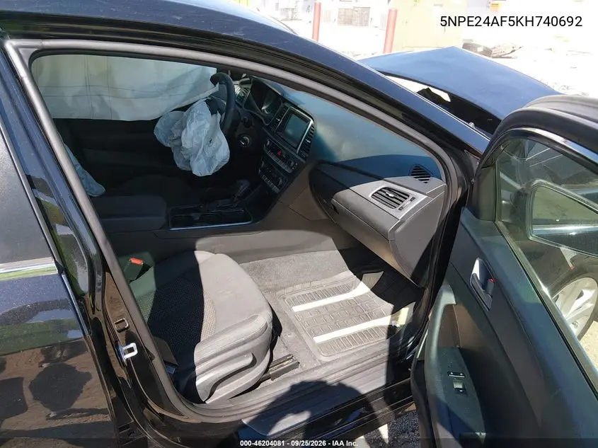 2019 HYUNDAI SONATA VIN 5NPE24AF5KH740692 — фото 5