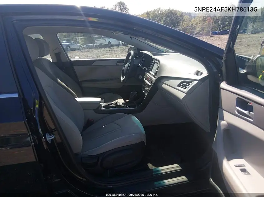 2019 HYUNDAI SONATA VIN 5NPE24AF5KH786135 — фото 5