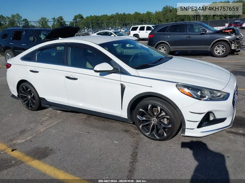 HYUNDAI SONATA 2019, VIN 5NPE24AF4KH757659