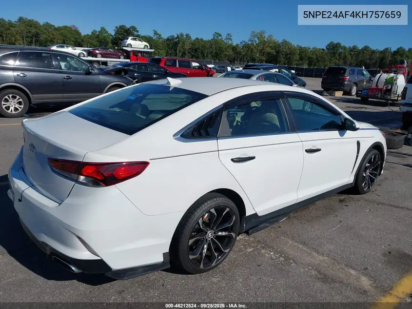 2019 HYUNDAI SONATA VIN 5NPE24AF4KH757659 — фото 4
