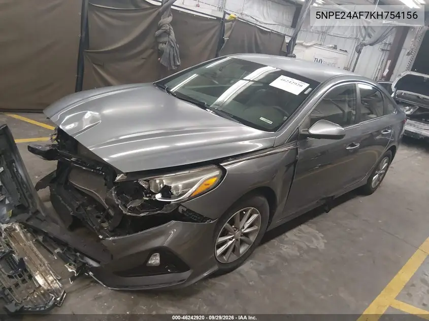 2019 HYUNDAI SONATA VIN 5NPE24AF7KH754156 — фото 2