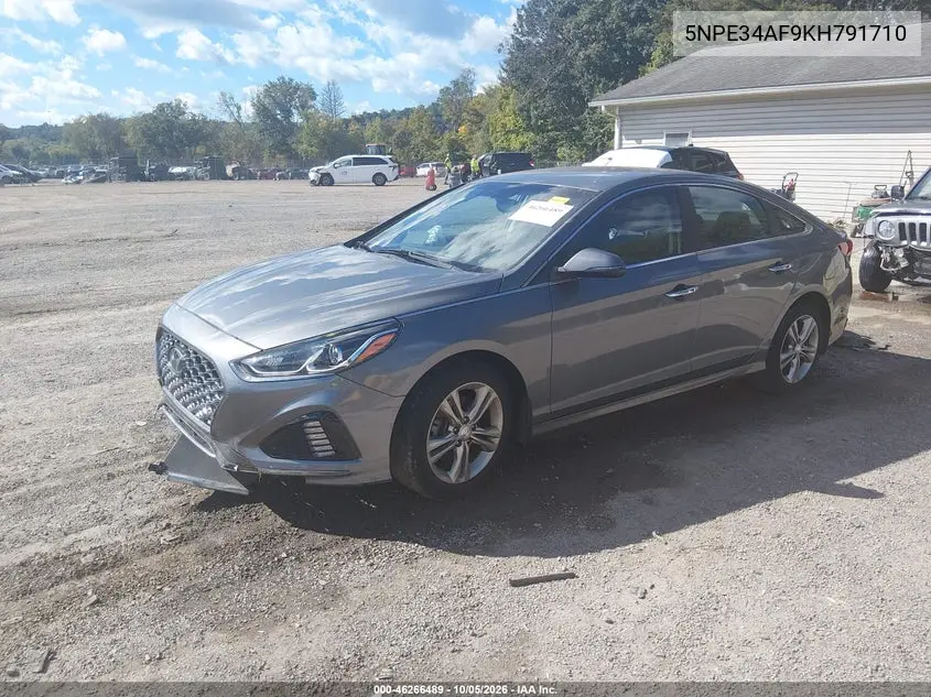 2019 HYUNDAI SONATA VIN 5NPE34AF9KH791710 — фото 2