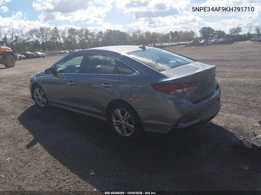 2019 HYUNDAI SONATA VIN 5NPE34AF9KH791710 — фото 3