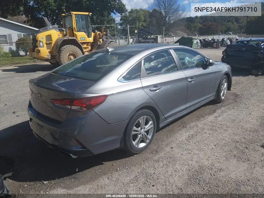 2019 HYUNDAI SONATA VIN 5NPE34AF9KH791710 — фото 4