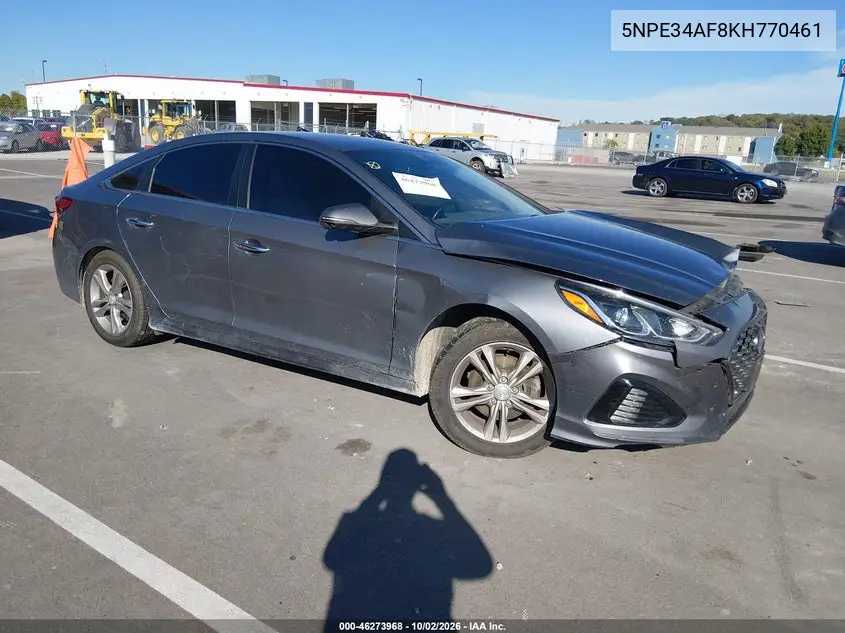 HYUNDAI SONATA 2019, VIN 5NPE34AF8KH770461
