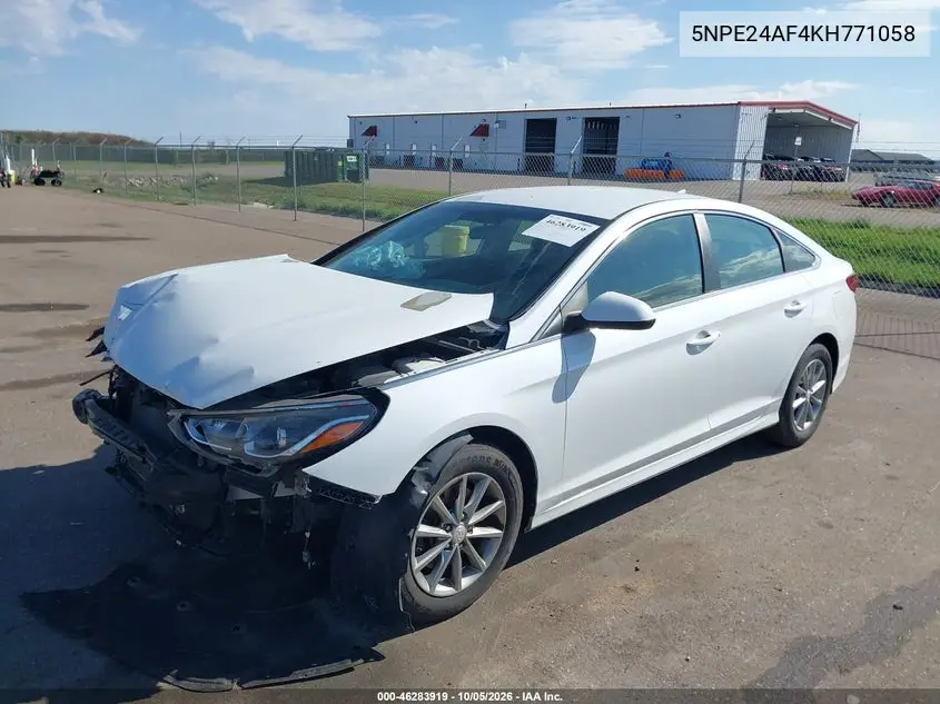 2019 HYUNDAI SONATA VIN 5NPE24AF4KH771058 — фото 2