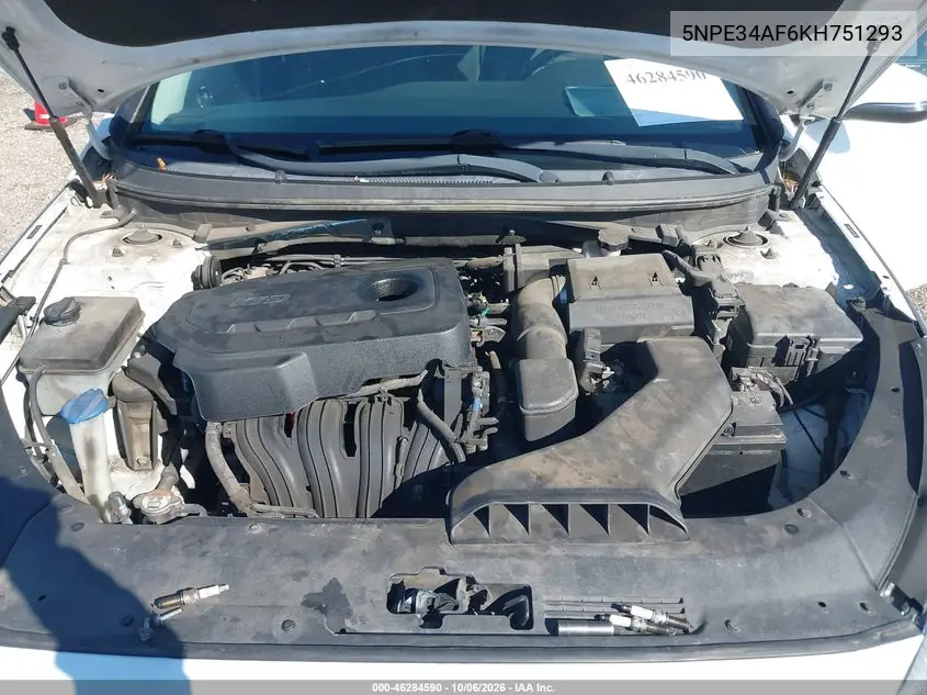2019 HYUNDAI SONATA VIN 5NPE34AF6KH751293 — фото 10