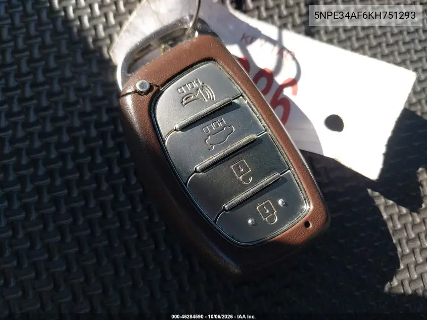 2019 HYUNDAI SONATA VIN 5NPE34AF6KH751293 — фото 11