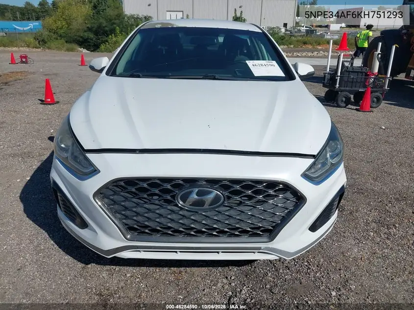 2019 HYUNDAI SONATA VIN 5NPE34AF6KH751293 — фото 12