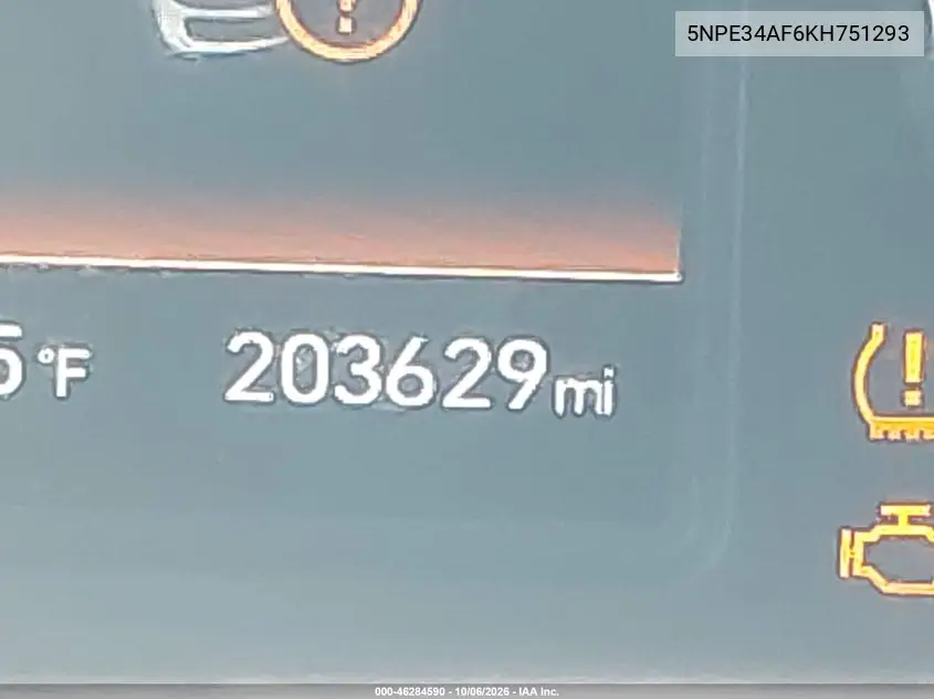 2019 HYUNDAI SONATA VIN 5NPE34AF6KH751293 — фото 15