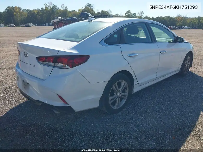 2019 HYUNDAI SONATA VIN 5NPE34AF6KH751293 — фото 4