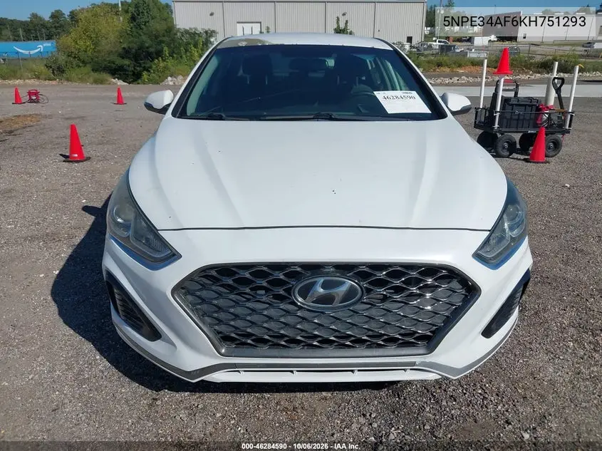2019 HYUNDAI SONATA VIN 5NPE34AF6KH751293 — фото 6