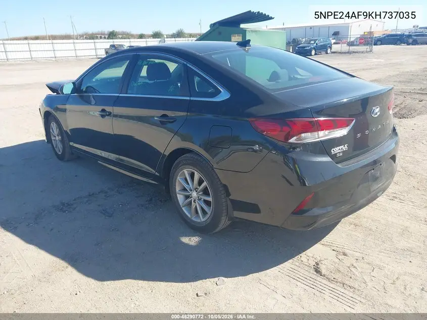 2019 HYUNDAI SONATA VIN 5NPE24AF9KH737035 — фото 3